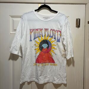 ODDPEOPLE BY RKB Pink Floyd Shine On You Retro Graphic T Shirt White Women's M